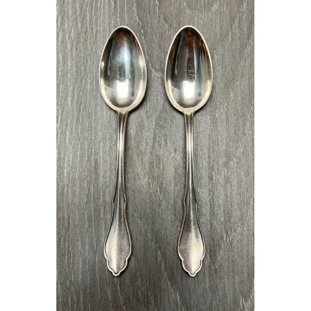 Solingen Rostfrei Teaspoons Silver Plate 100 Flatware Vintage - Set of 2
